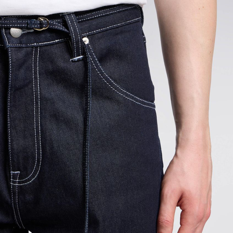 Panelled Belted Tyrell Pant Blue