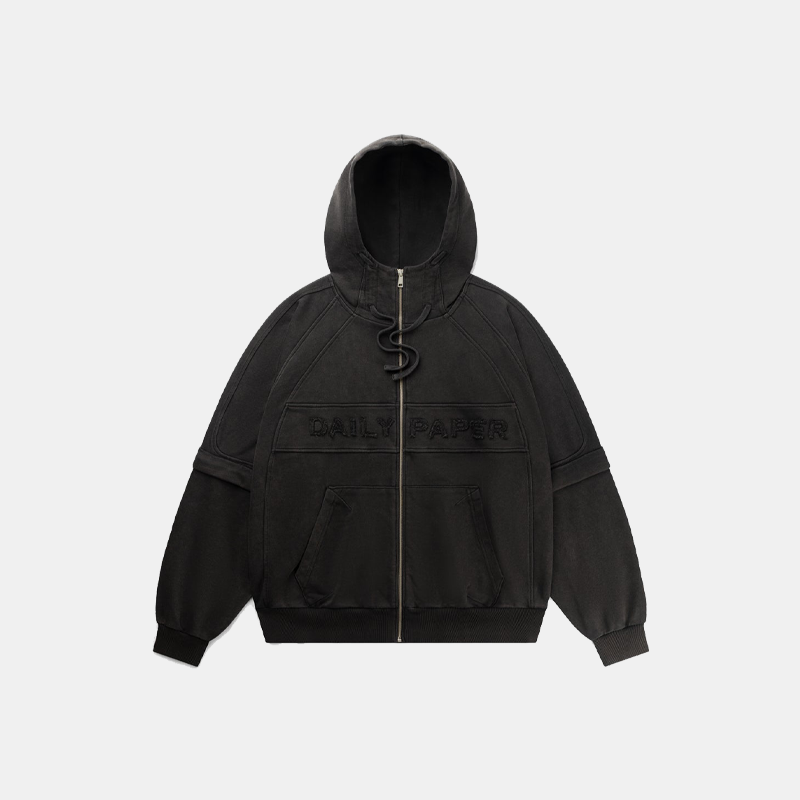 Garment Wash Jacket Black