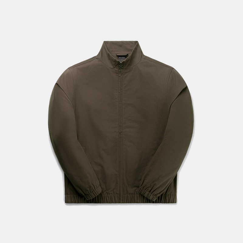 Twill Track Jacket Green Grey
