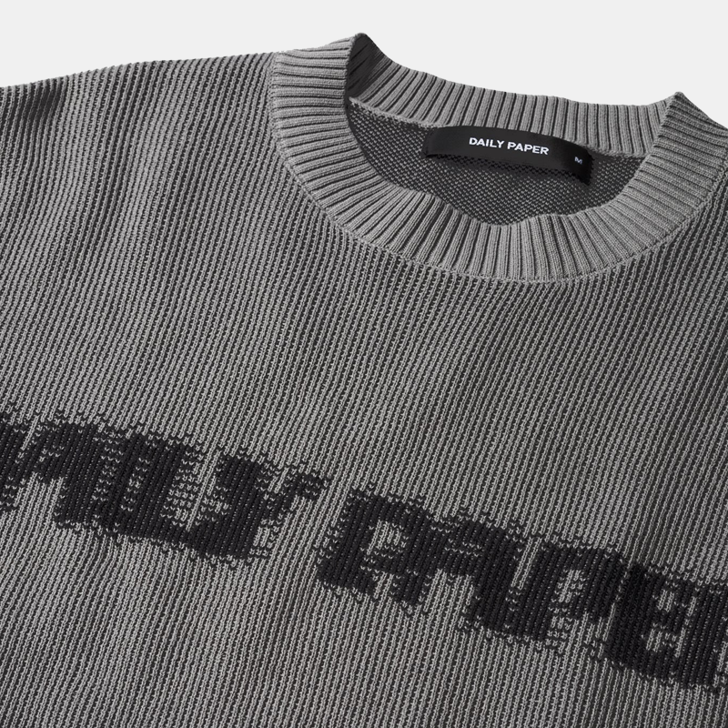 Logo Knit Sweater Grey