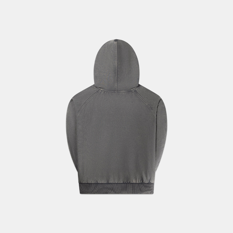 Garment Wash Hoodie Grey