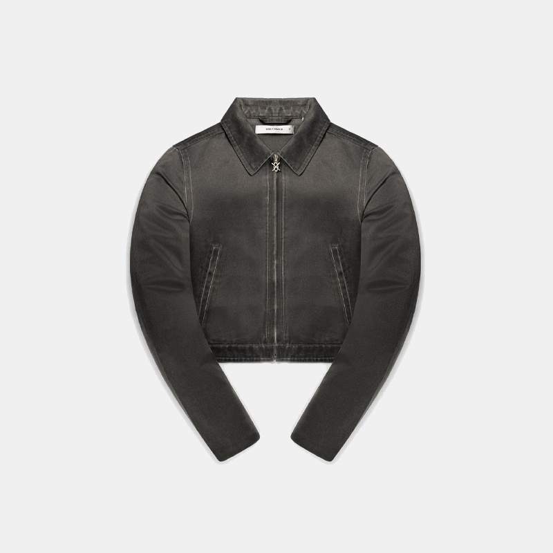Satin Washed Jacket Grey