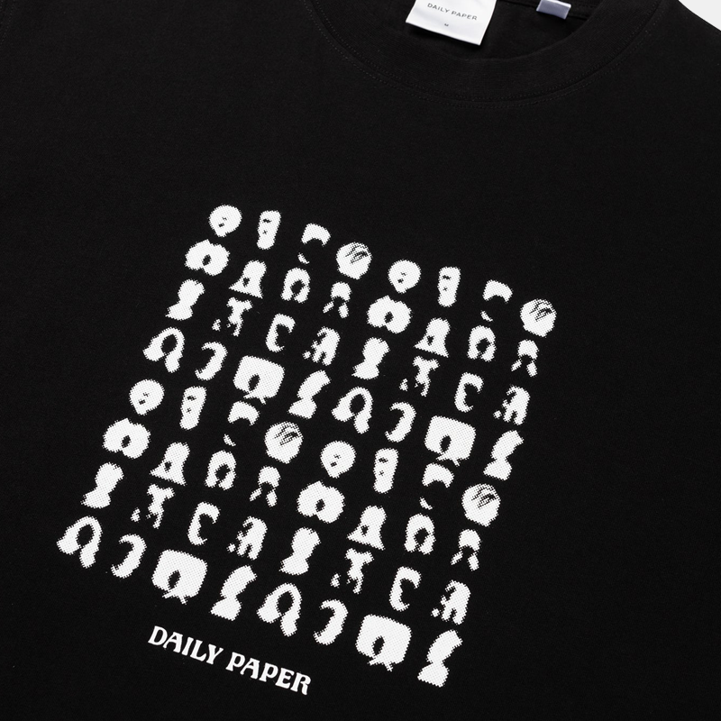 Hair Grid T-Shirt Black