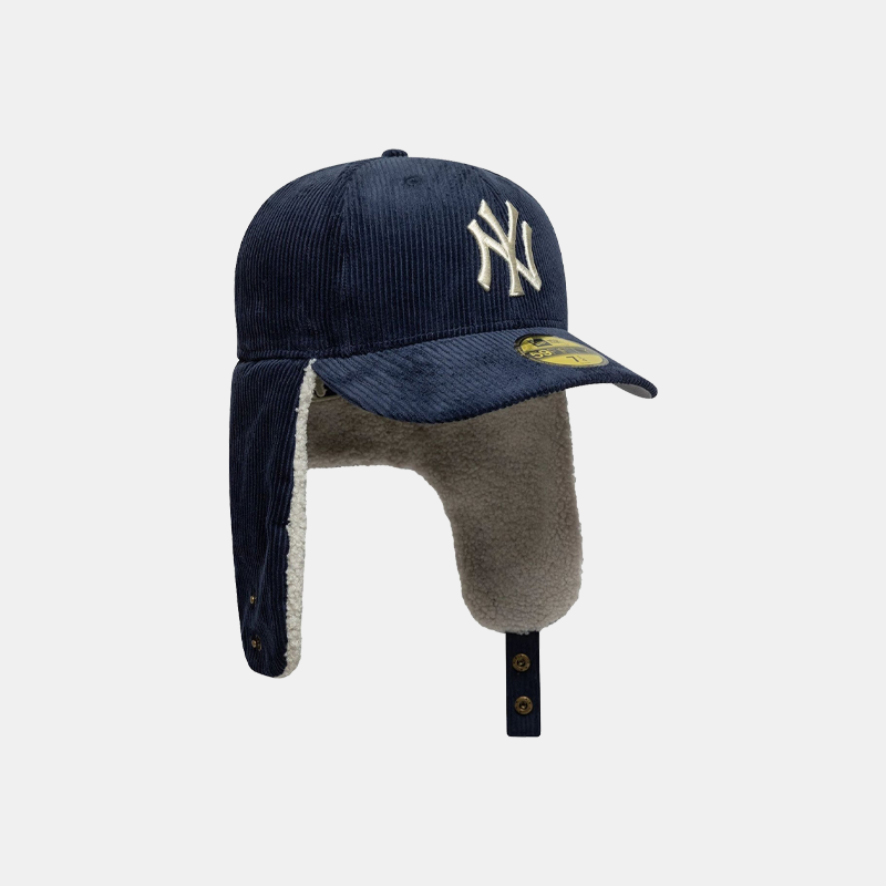 New Era NY Yankees MLB Cord Navy Dogear 59FIFTY Fitted Cap