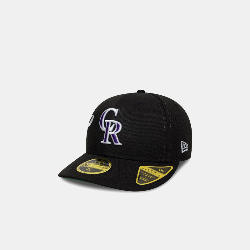 Colorado Rockies MLB Est Script Black Low Profile 59FIFTY Fitted Cap
