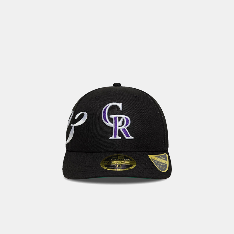 Colorado Rockies MLB Est Script Black Low Profile 59FIFTY Fitted Cap