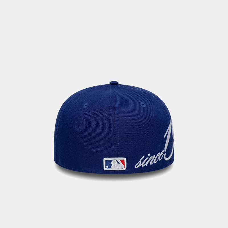 LA Dodgers MLB Est Script Dark Blue Low Profile 59FIFTY Fitted Cap