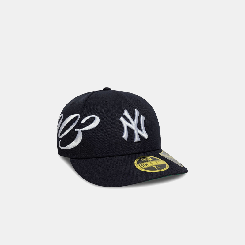 New York Yankees MLB Est Script Navy Low Profile 59FIFTY Fitted Cap
