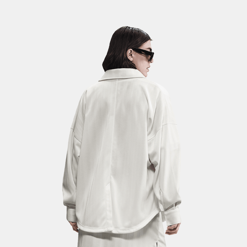 Jacquard Stripe Buttondown Shirt (W)