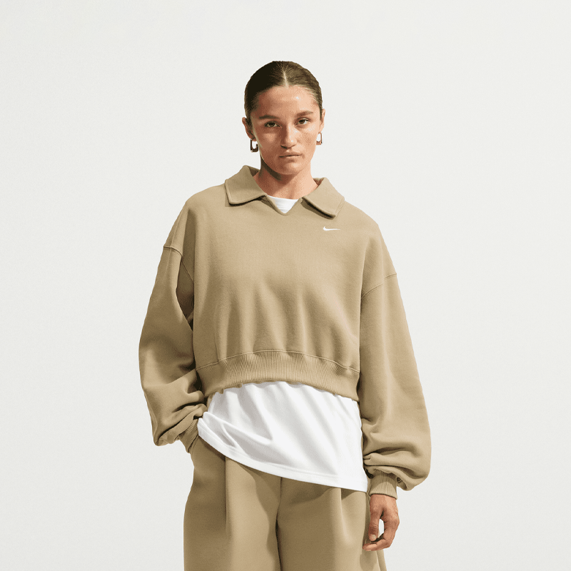 NIKE W NK STDO FLC MW OS CRP POLO