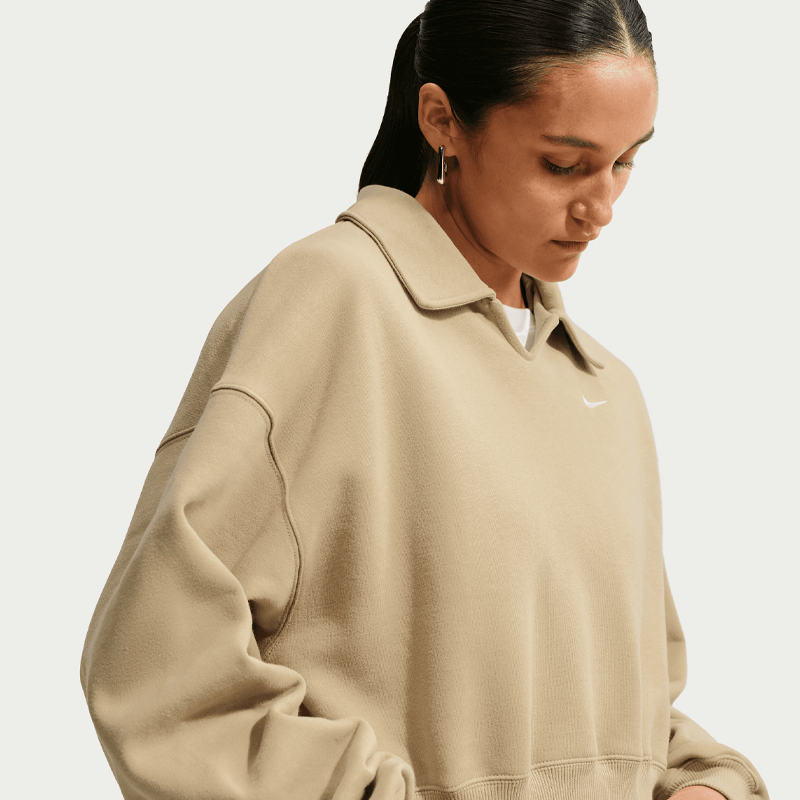 NIKE W NK STDO FLC MW OS CRP POLO