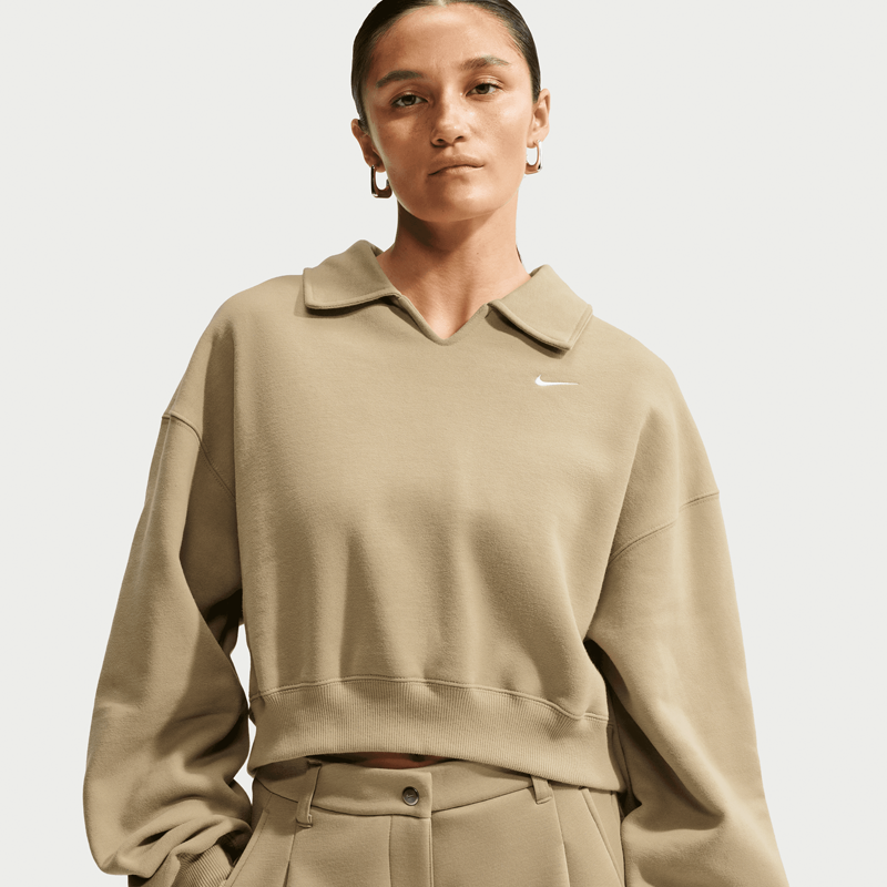NIKE W NK STDO FLC MW OS CRP POLO