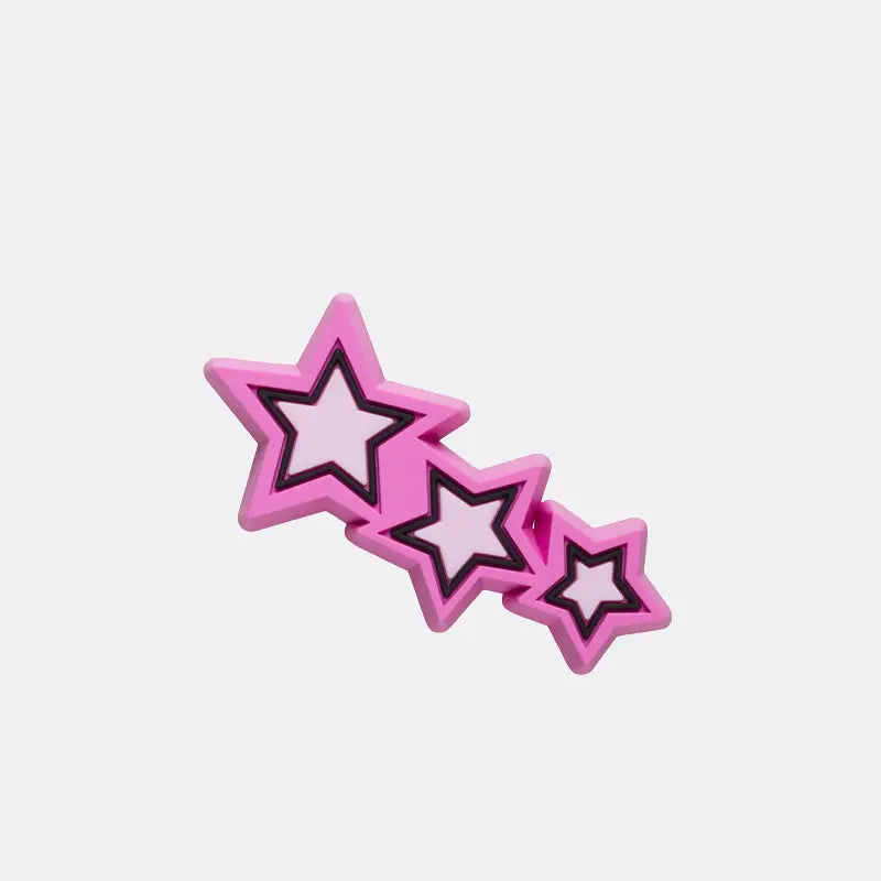 Triple Pink Star Crocs