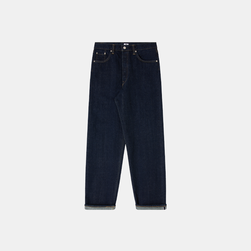 Loose Fit Blue Rinsed Pant