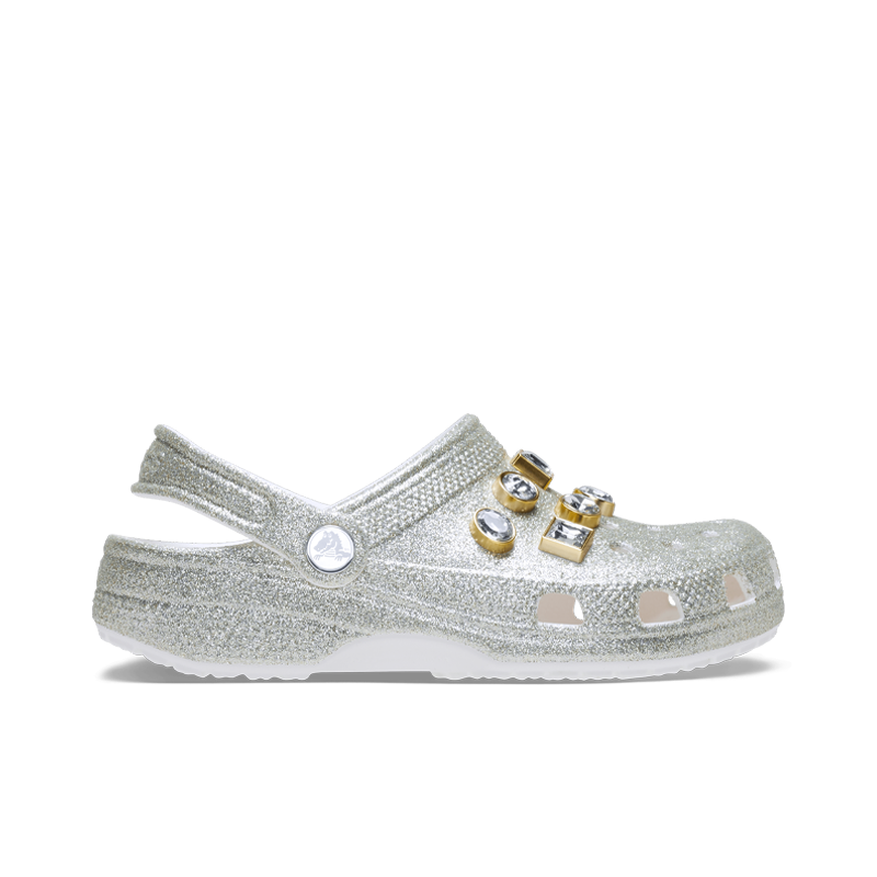 Classic Glitter Embellished Clog Silver (GS)