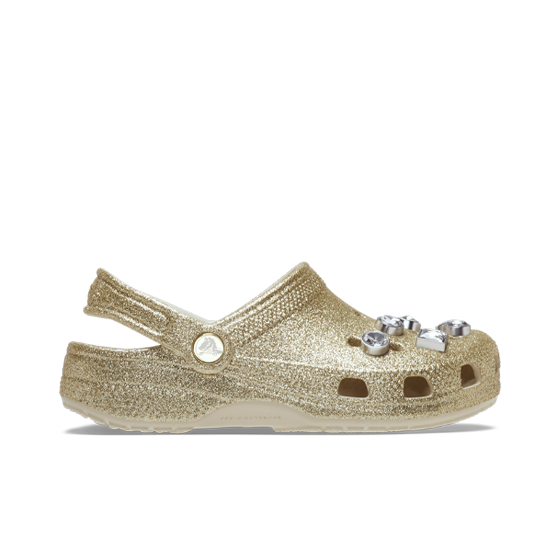 Classic Glitter Embellished Clog Gold (GS)