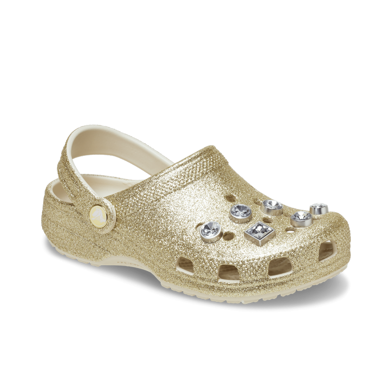 Classic Glitter Embellished Clog Gold (GS)