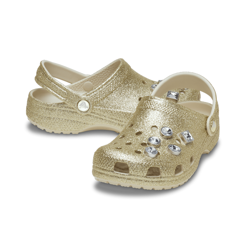 Classic Glitter Embellished Clog Gold (GS)