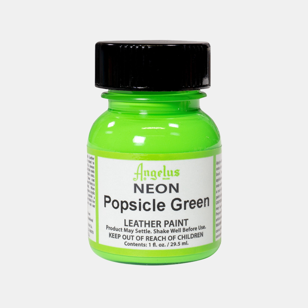 Leather Paint Neon Popsicle Green