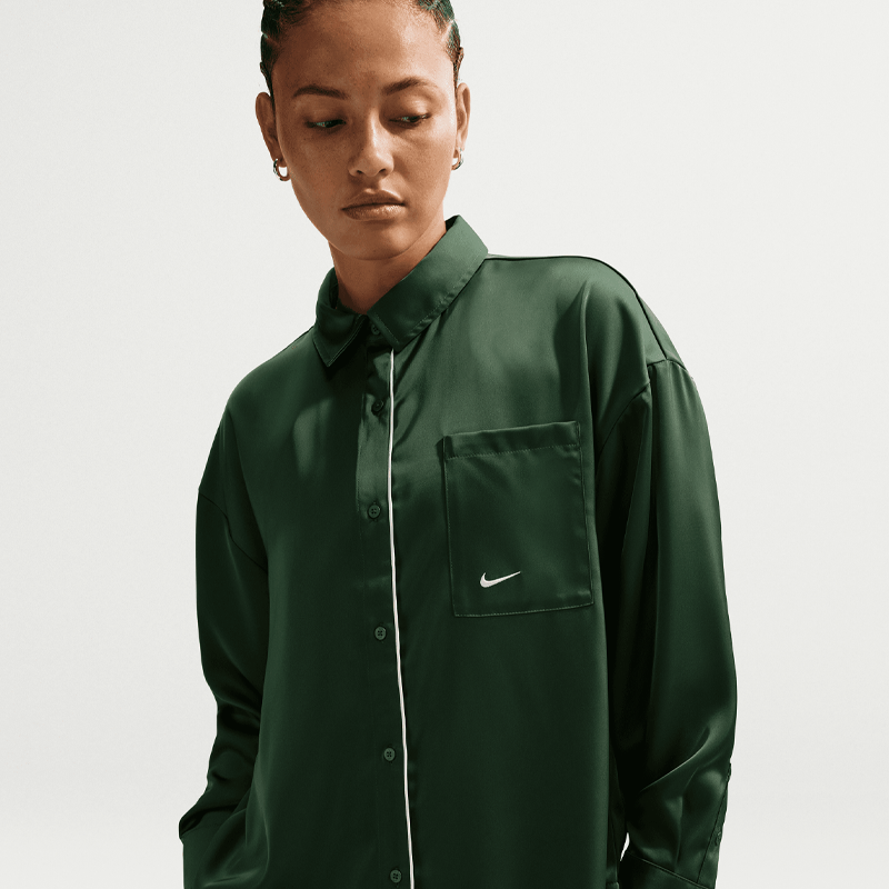 Nsw Oversized Satin Long sleeve Shirt (W) | Lemkus