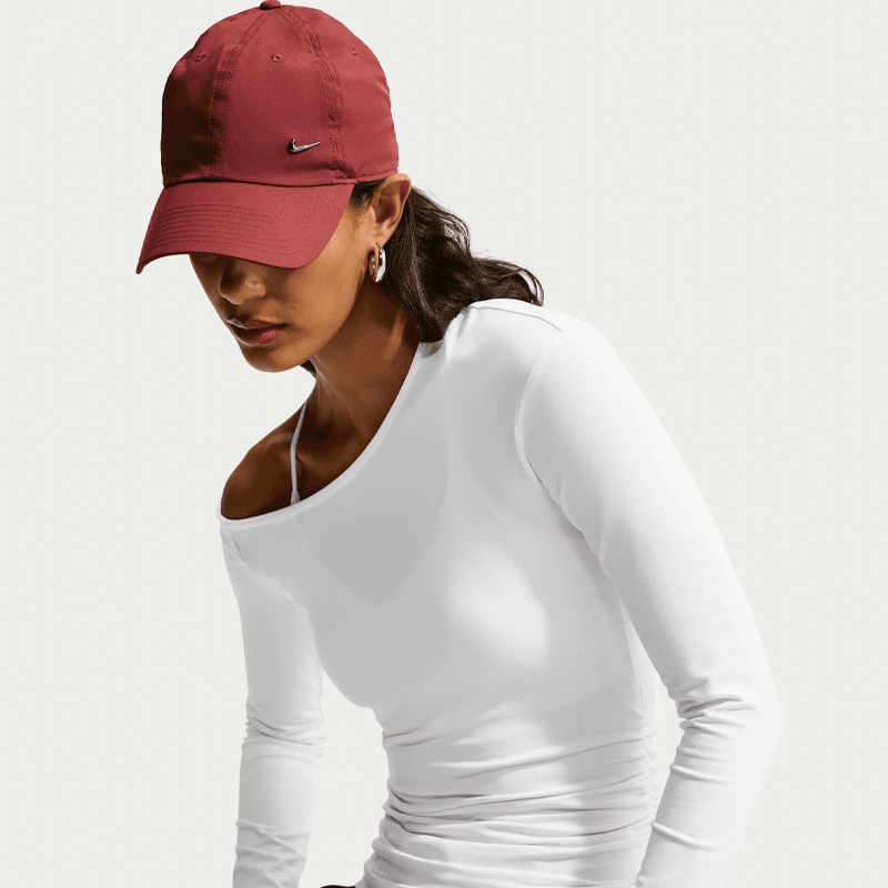 NIKE LONG SLEEVE FITTED OFF SHLDR TOP W